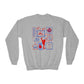 Cheer Icon Grid Youth Crewneck Sweatshirt