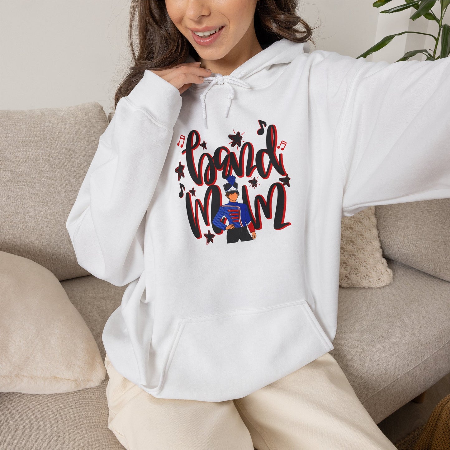 Band Mom Red Boy Unisex Hoodie (Gildan)