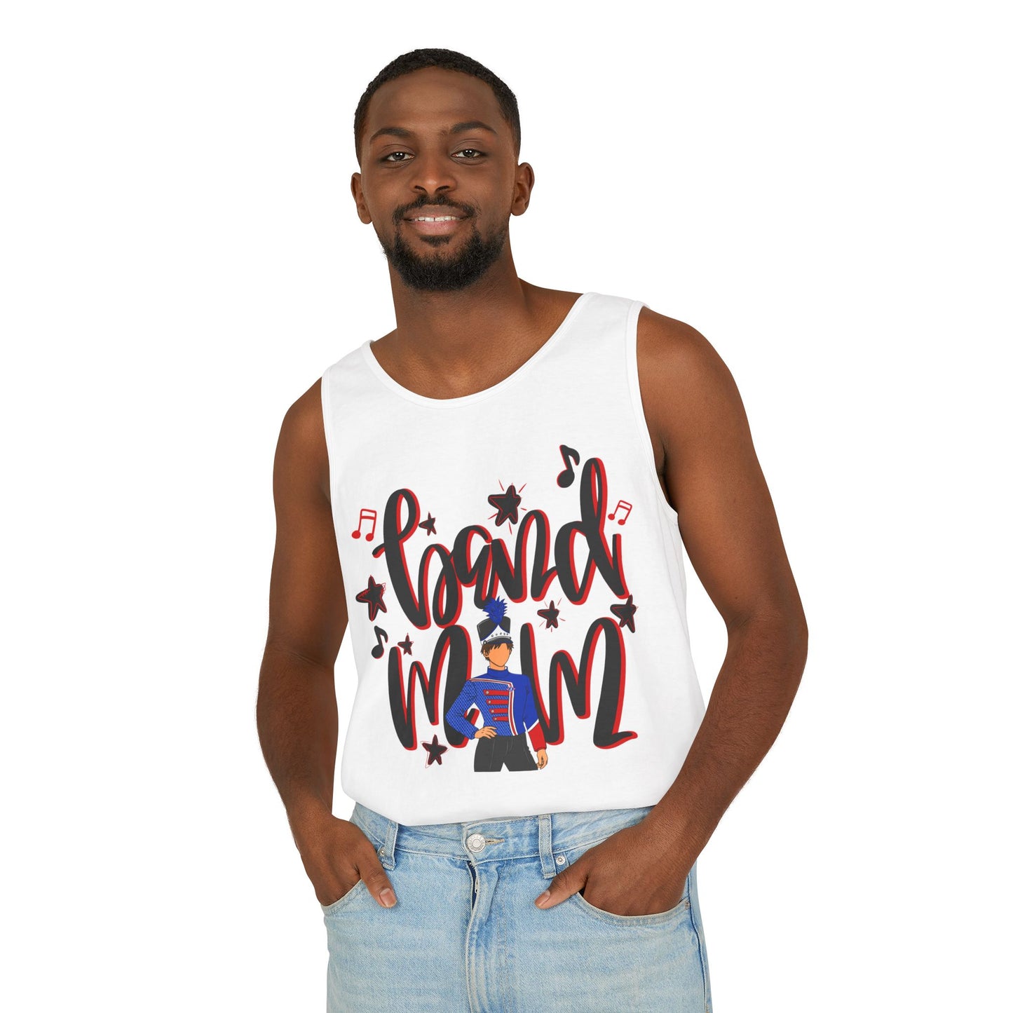 Band Mom Red Boy UnisexTank Top (Comfort Colors)