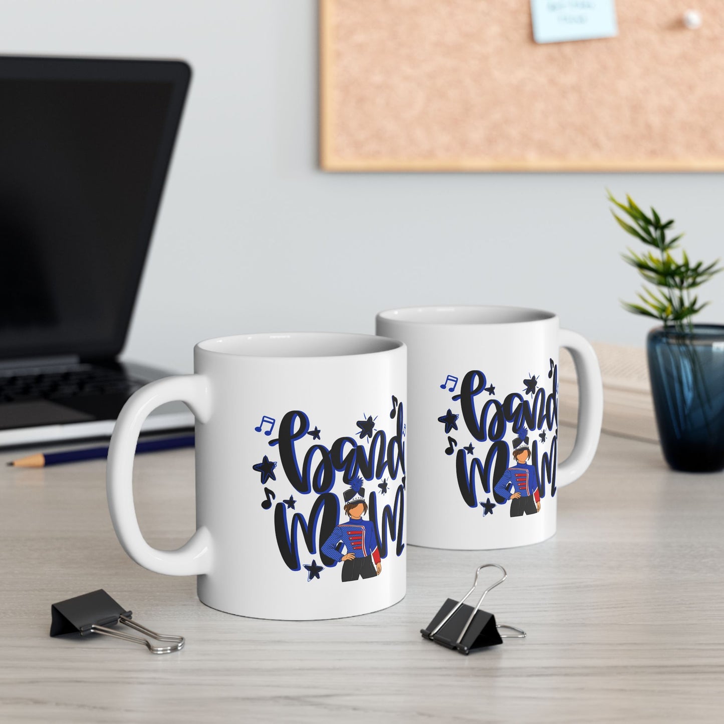 Band Mom Blue Girl Ceramic Mug — 11oz & 15oz Coffee Cup