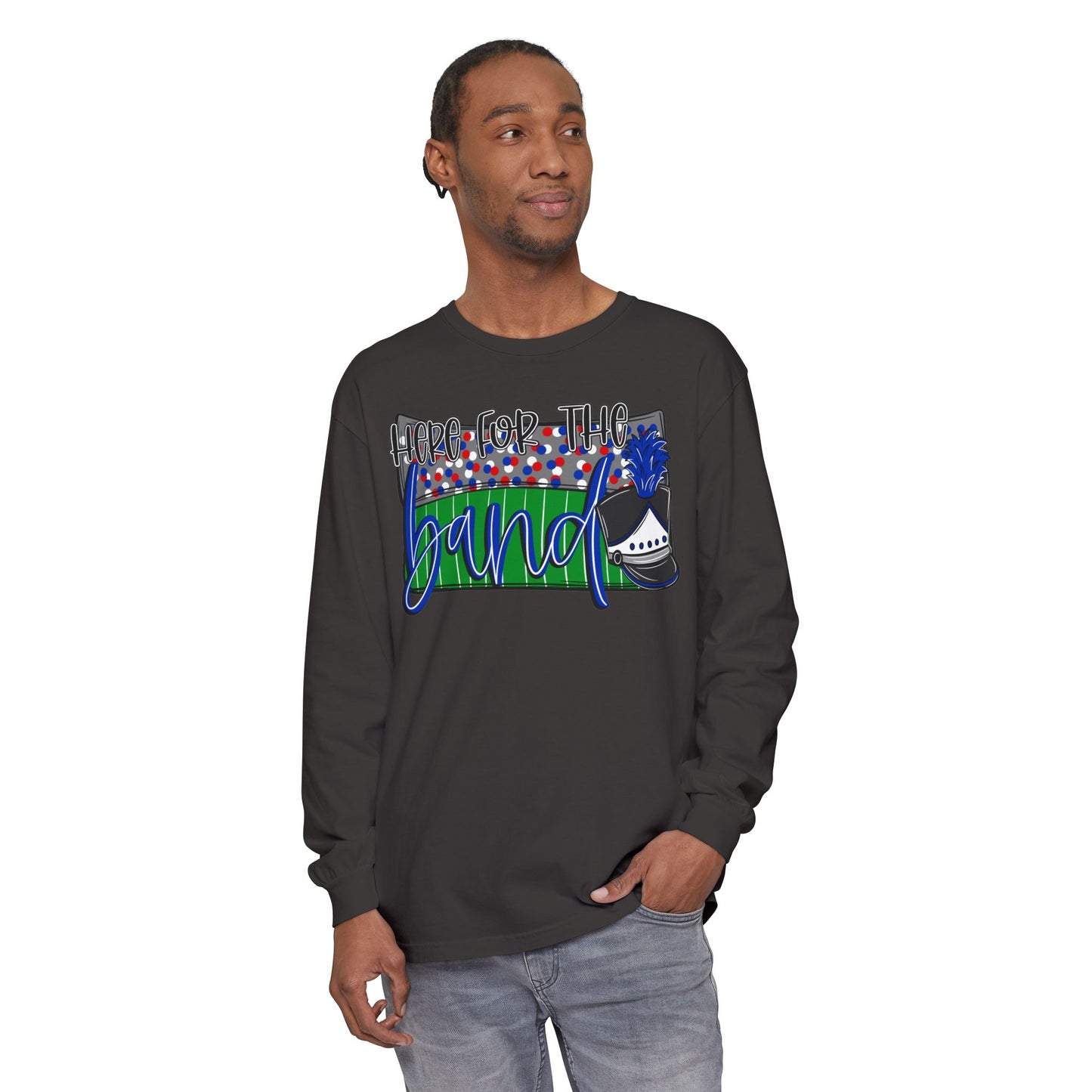 Here For The BandLong Sleeve Tee (Comfort Colors)