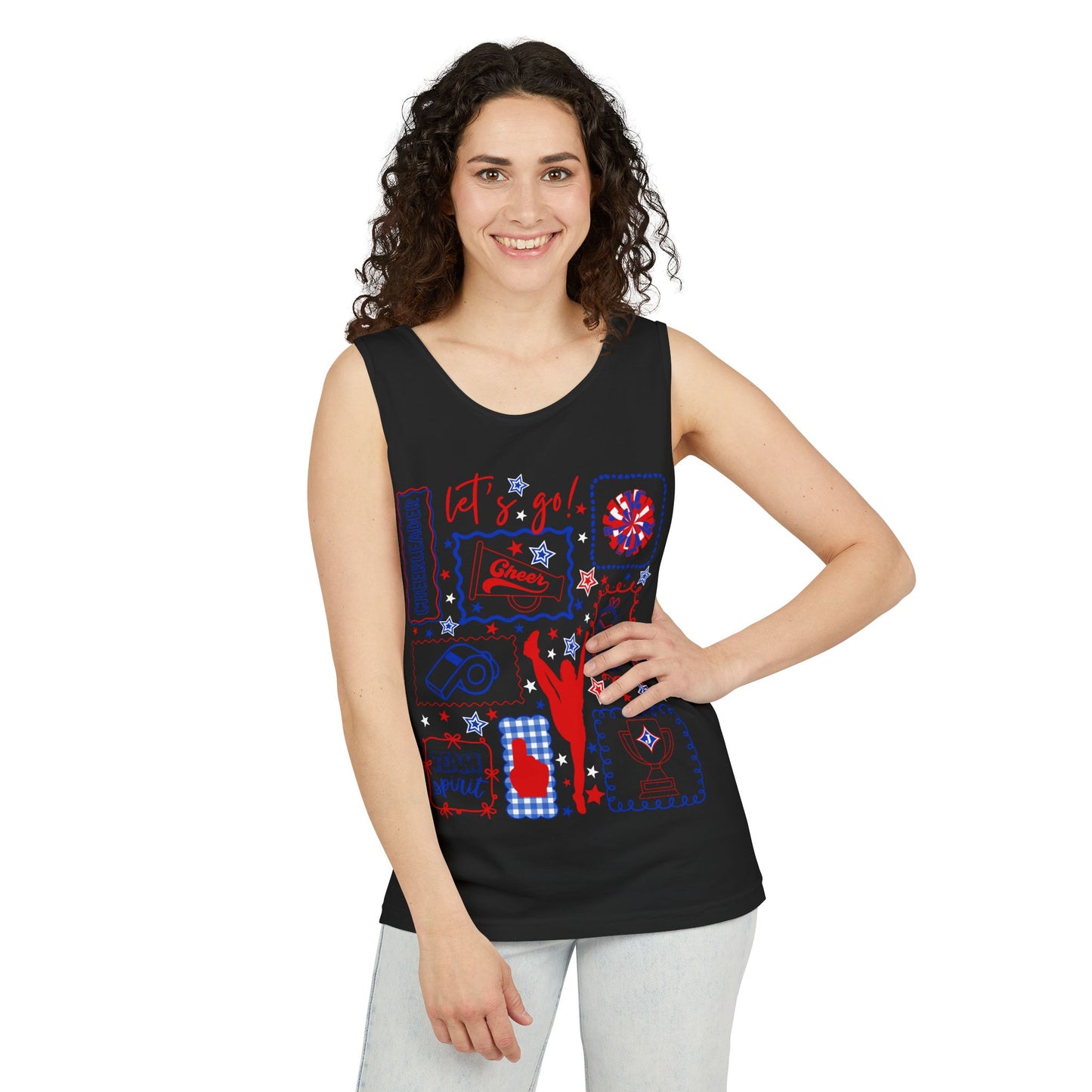 Cheer Icon Grid UnisexTank Top (Comfort Colors)