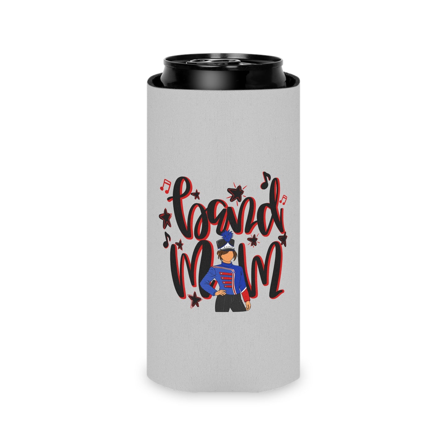 Band Mom Red Girl Can Cooler