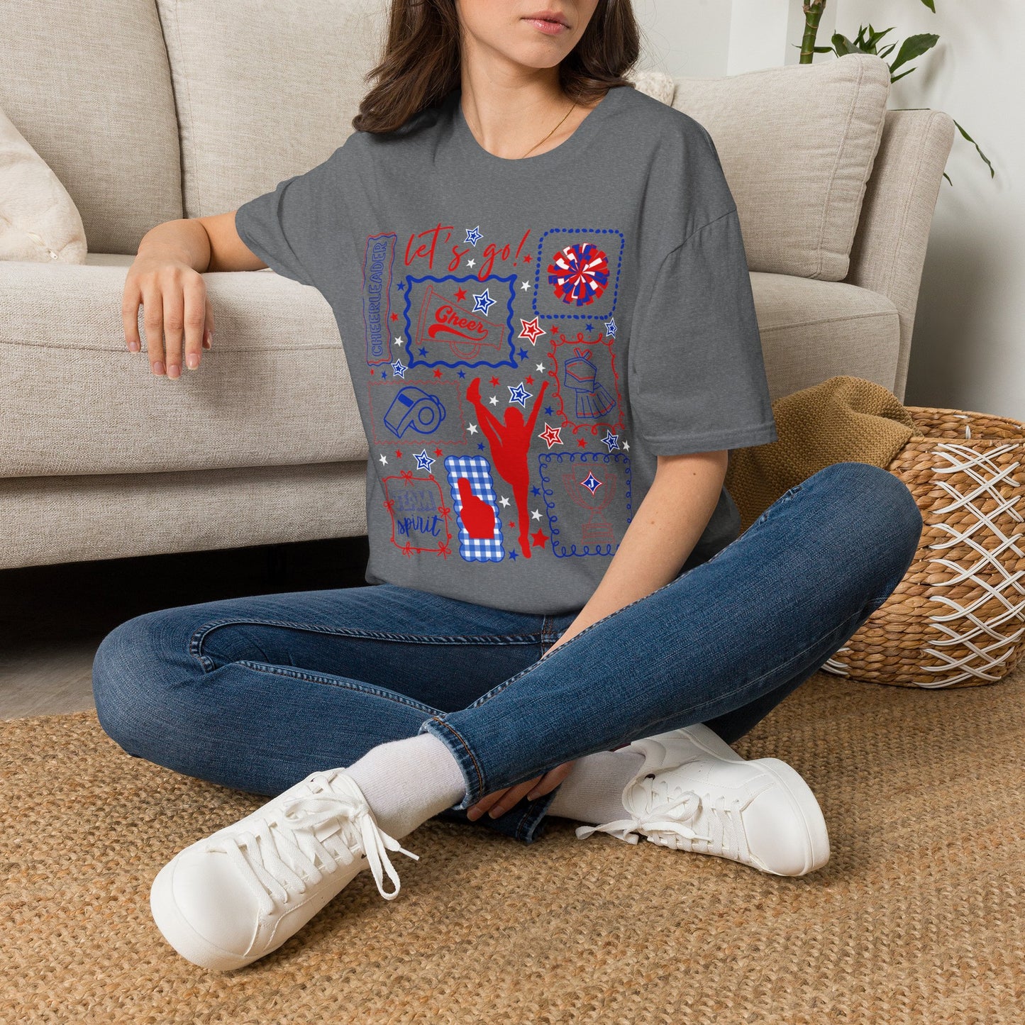 Cheer Icon Grid Short Sleeve Tee (Gildan)
