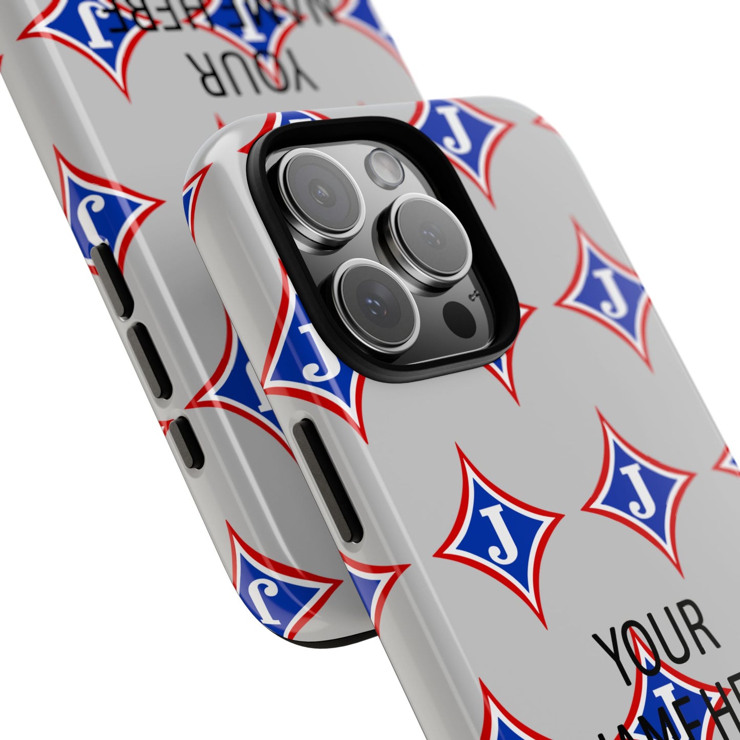 Jefferson J Diamond Personalized Tough Phone Case (Add Your Name)