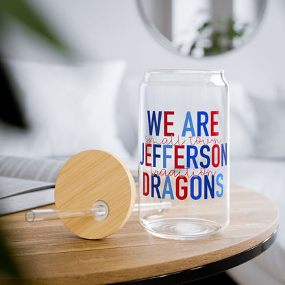 We Are Jefferson Sipper Glass — 16oz Reusable Tumbler with Bamboo Lid