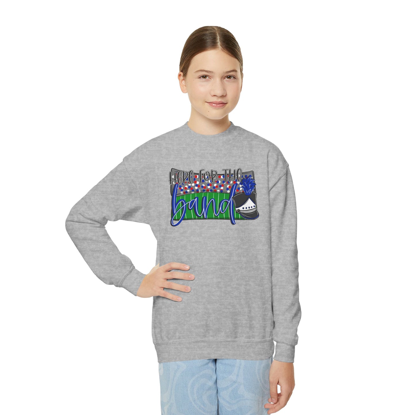 Here For The Band Youth Crewneck Sweatshirt