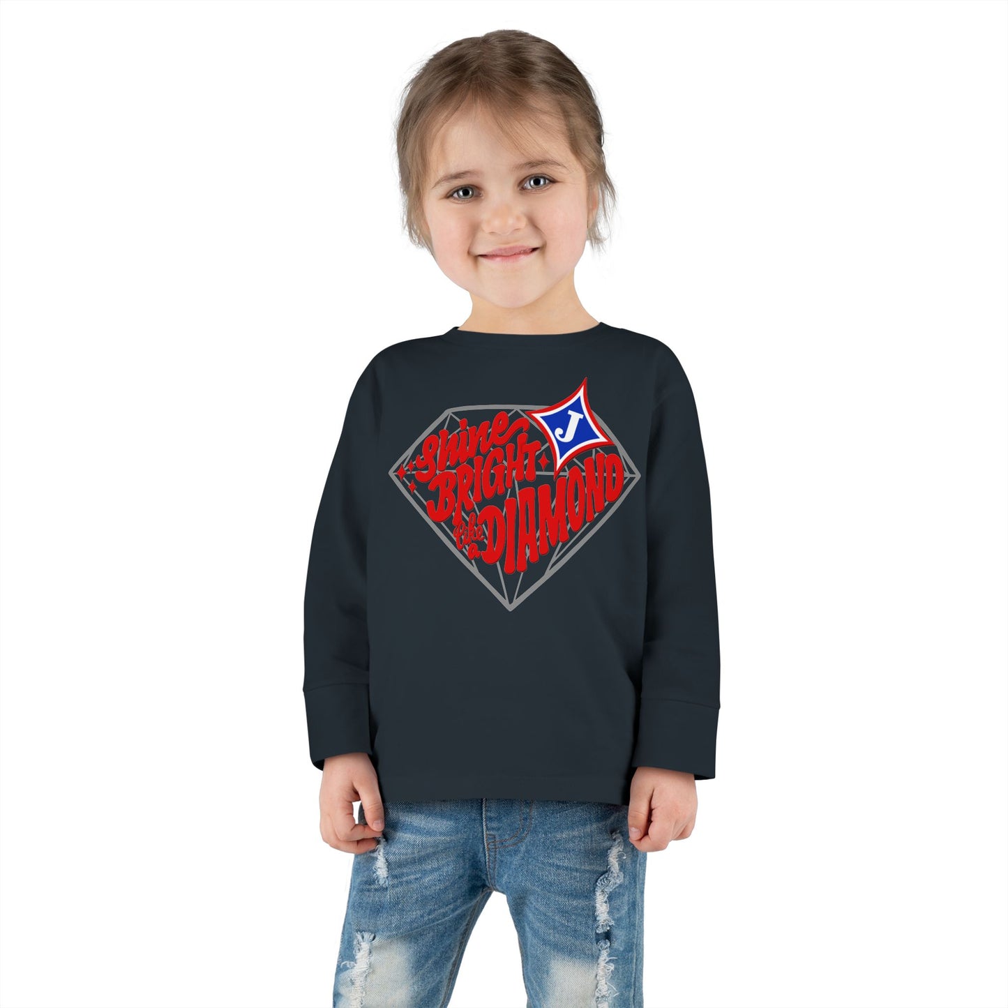 Shine Bright Like A Diamond Toddler Long Sleeve Tee