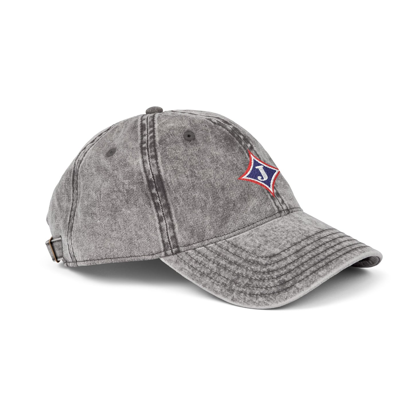 Jefferson J Diamond Vintage Embroidered Baseball Cap