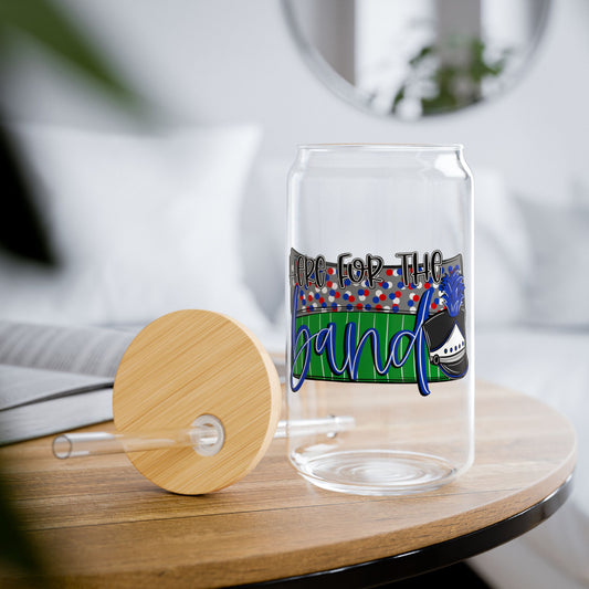 Here For The Band Sipper Glass — 16oz Reusable Tumbler with Bamboo Lid