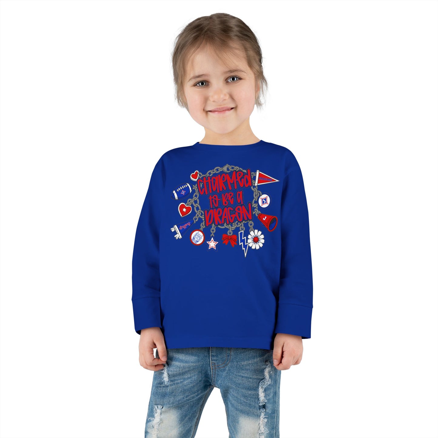 Charmed To Be A Dragon Toddler Long Sleeve Tee