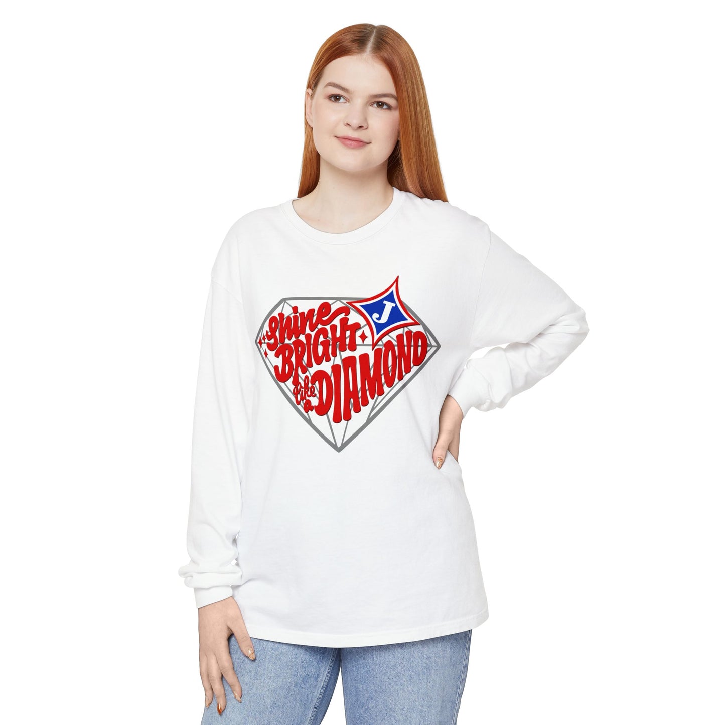 Shine Bright Like A Diamond Long Sleeve Tee (Comfort Colors)