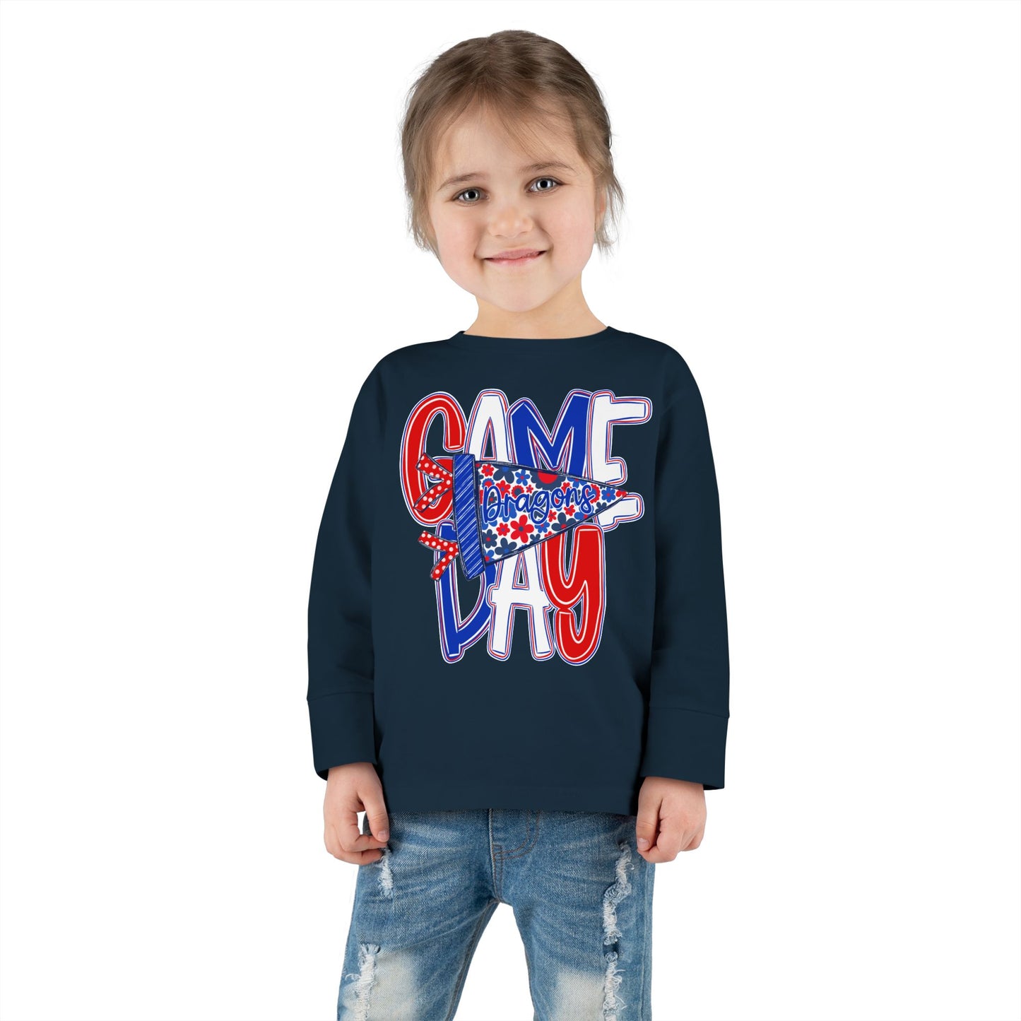 Game Day Dragons Toddler Long Sleeve Tee