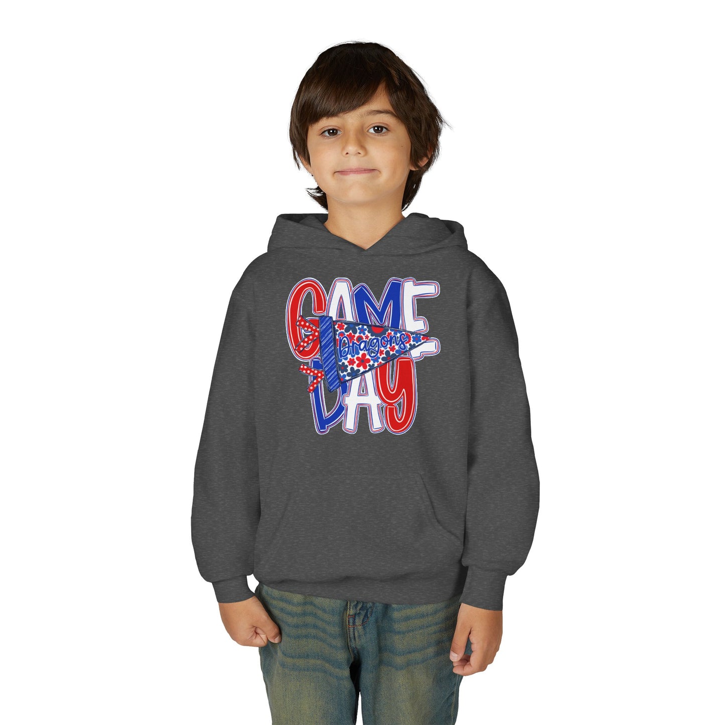 Game Day Dragons J Youth Hoodie (Gildan)