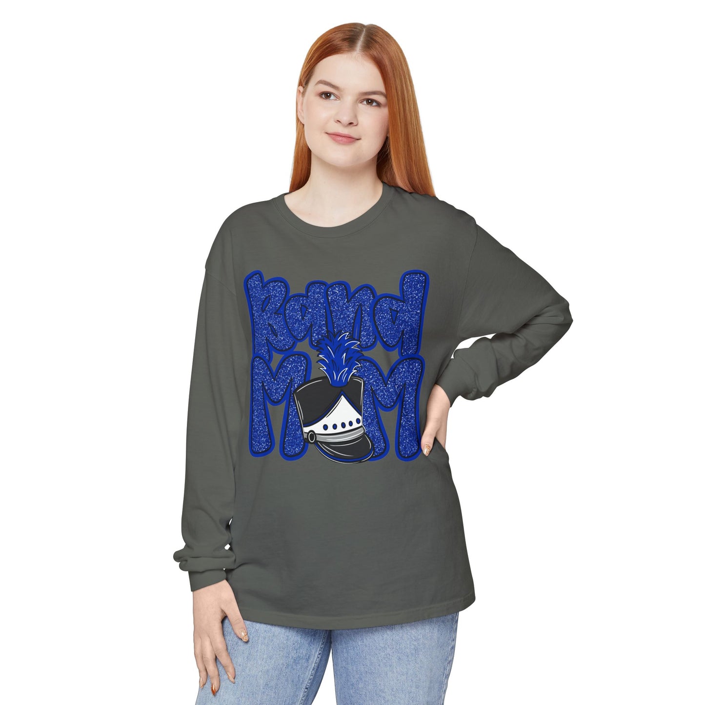 Band Mom Hat Long Sleeve Tee (Comfort Colors)