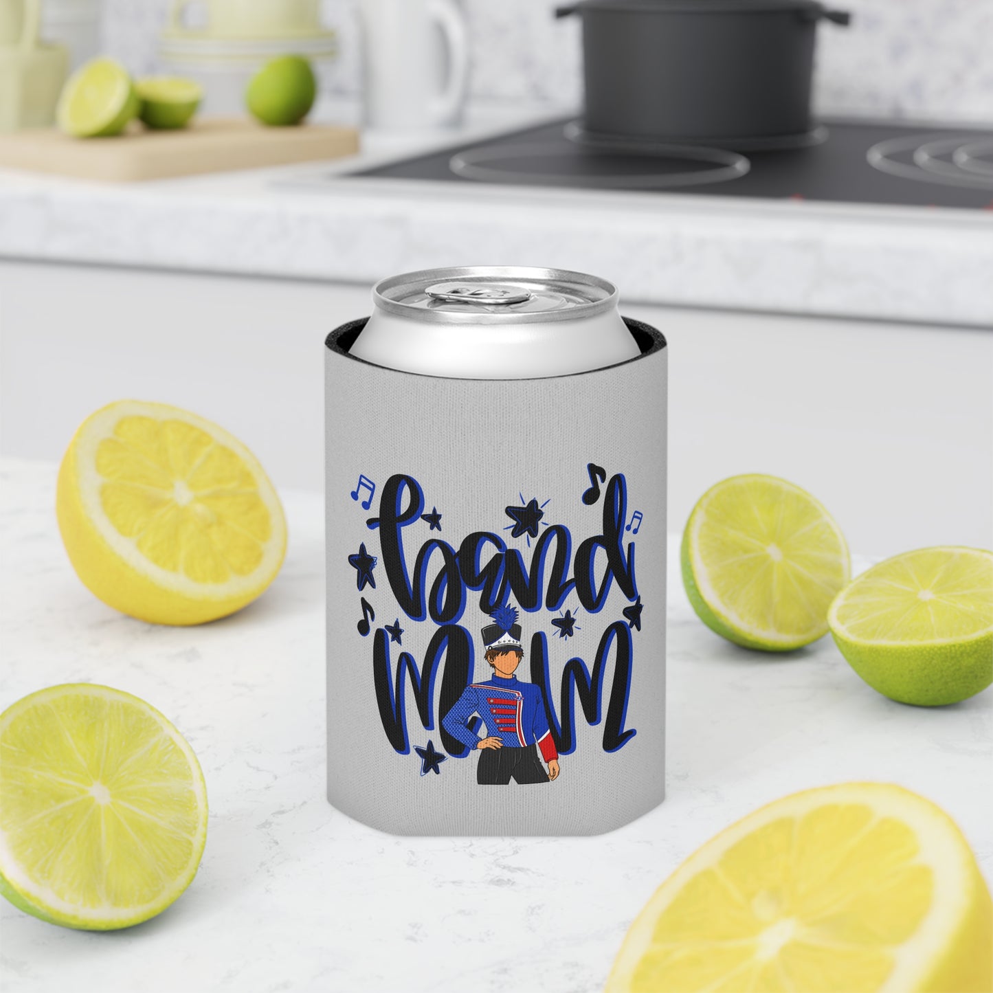 Band Mom Blue Boy Can Cooler