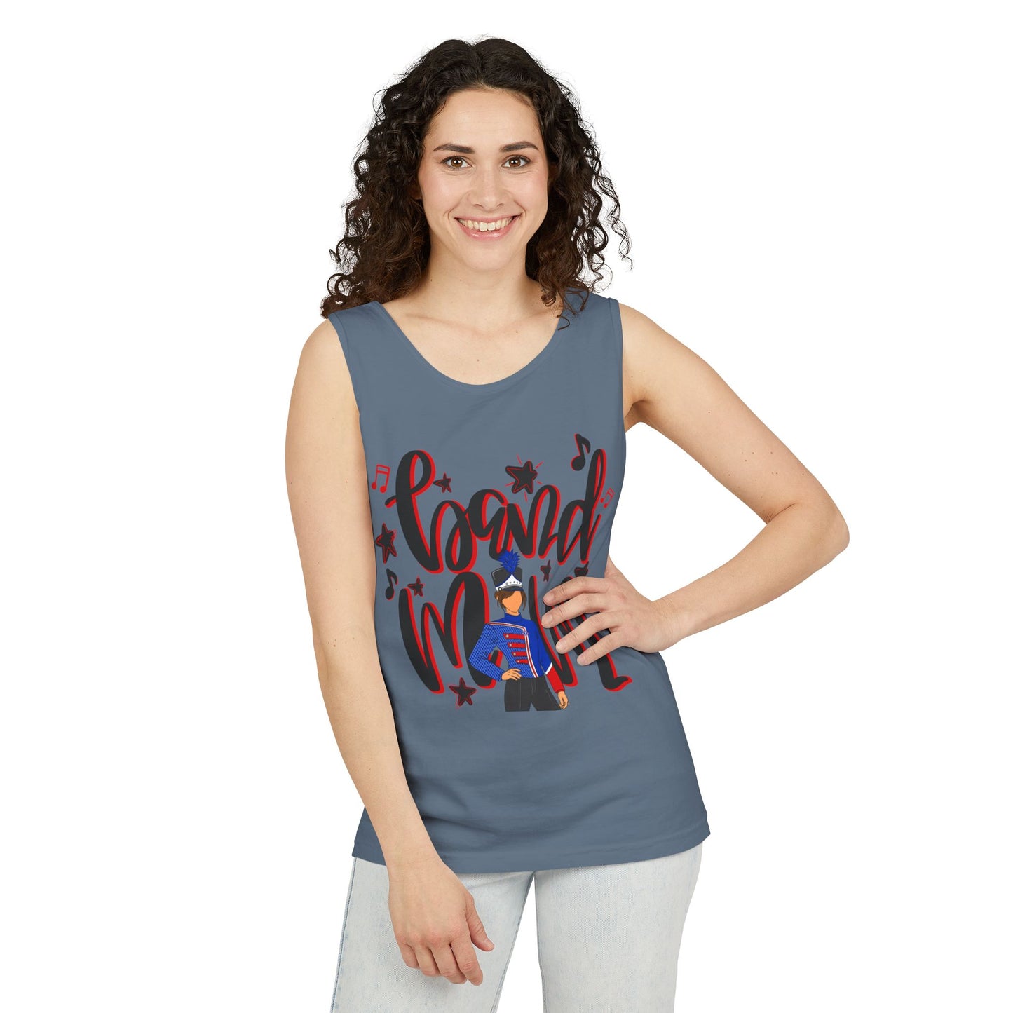 Band Mom Red Girl UnisexTank Top (Comfort Colors)