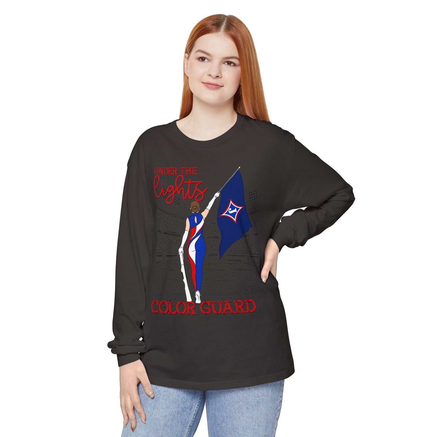 Under The Lights Color Guard Long Sleeve Tee (Comfort Colors)