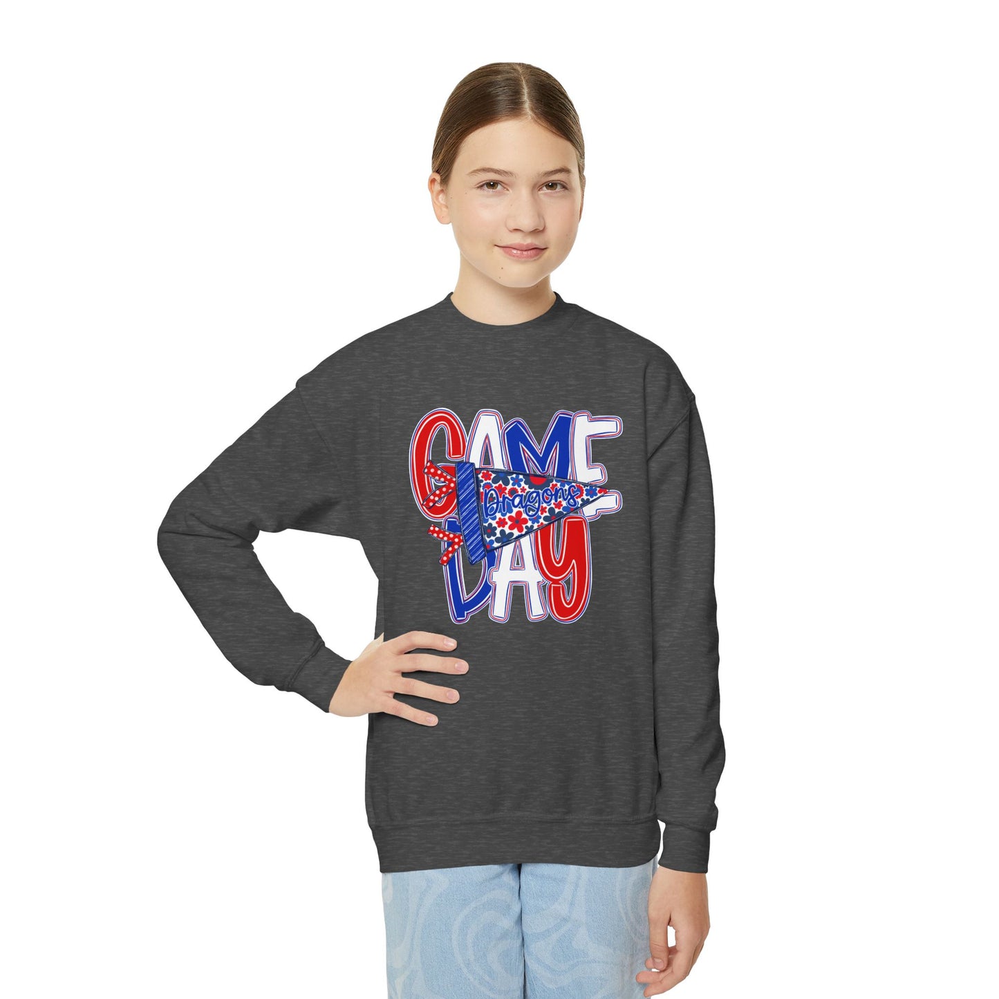 Game Day Dragons Youth Crewneck Sweatshirt