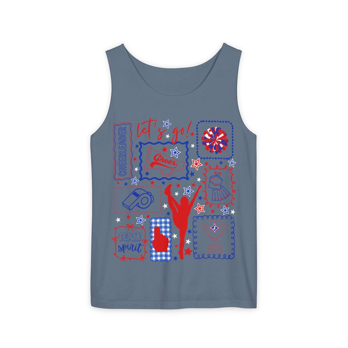Cheer Icon Grid UnisexTank Top (Comfort Colors)