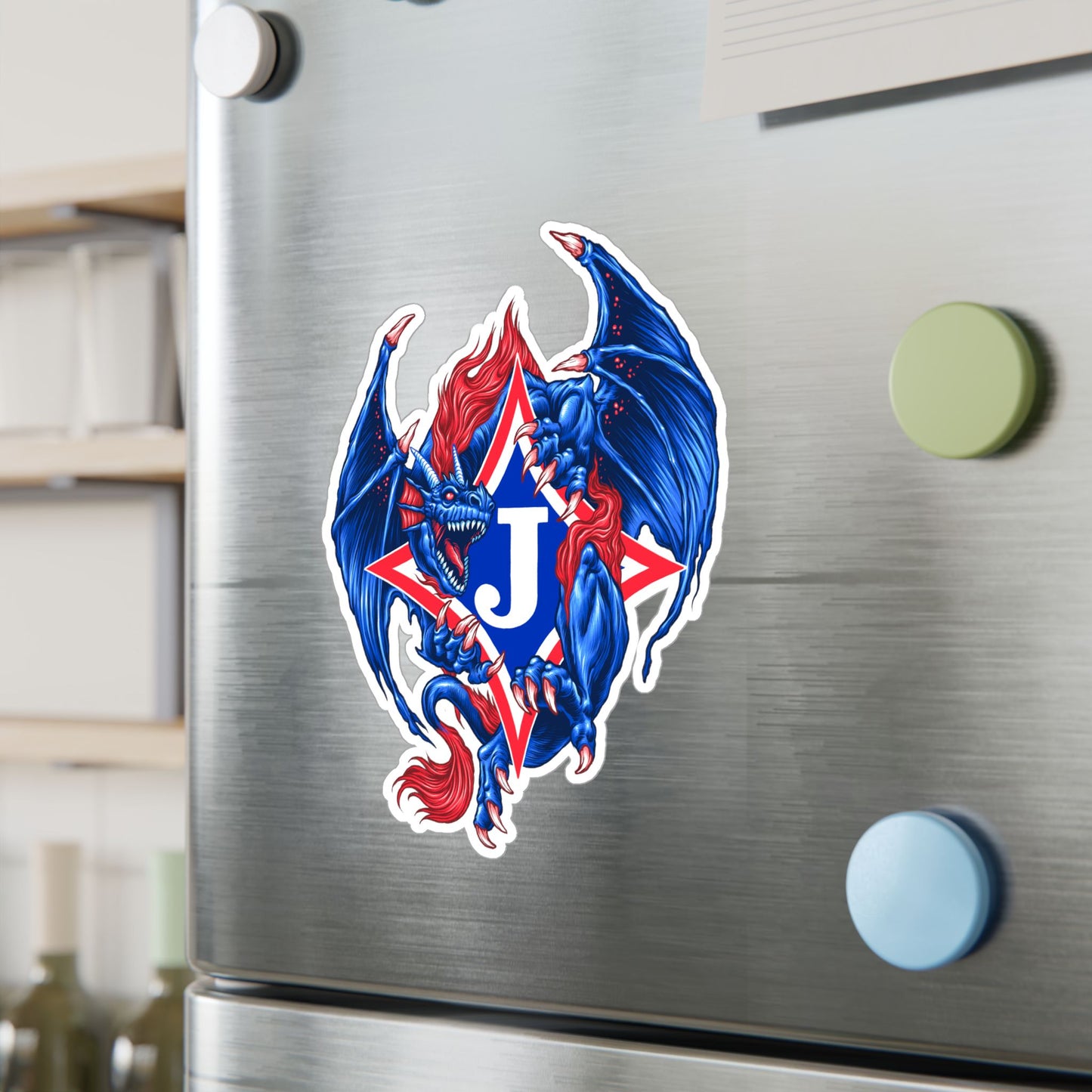 Exclusive Dragon J Kiss-Cut Vinyl Decal — Sticker for Laptops, Water Bottles & Windows