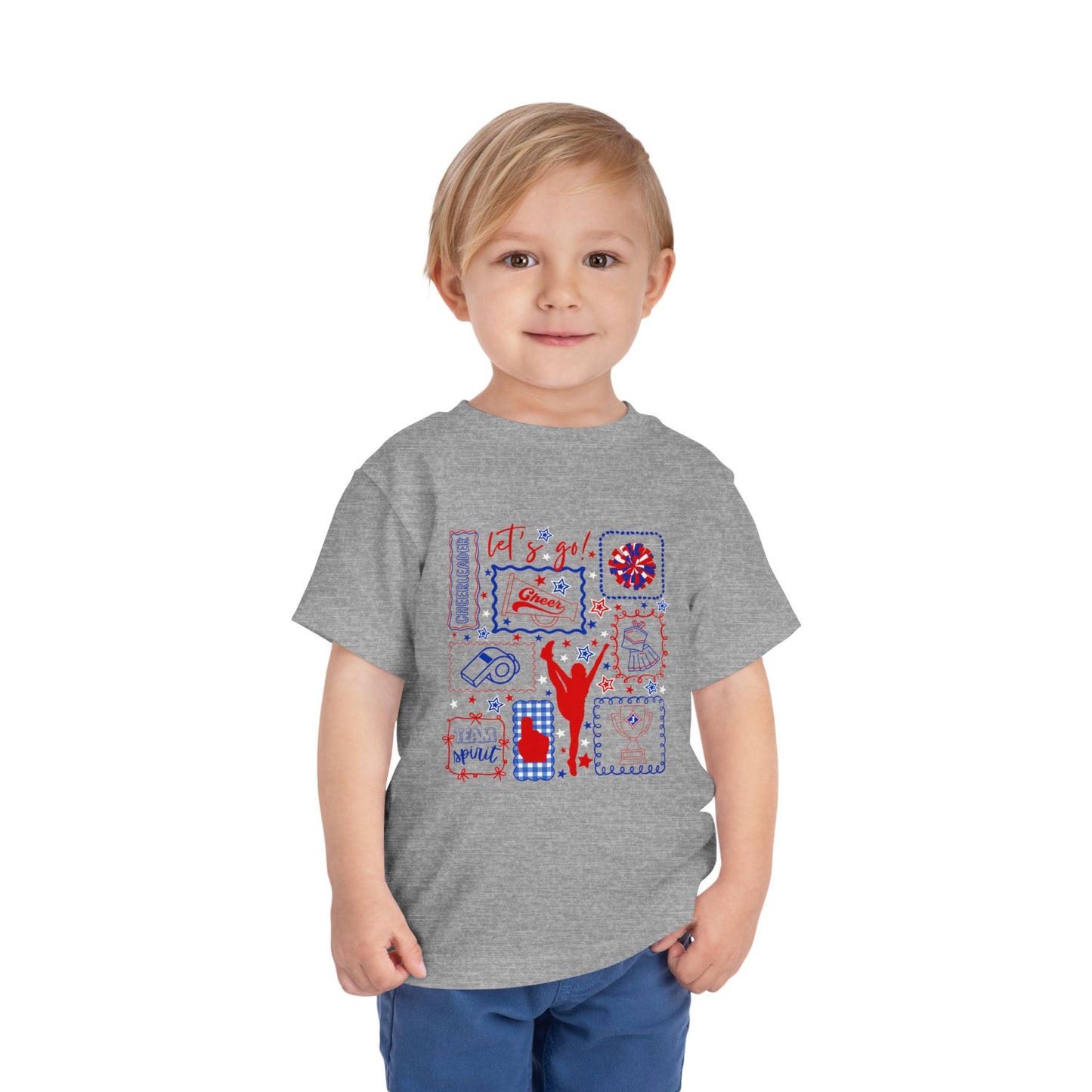 Cheer Icon Grid Toddler Short Sleeve Tee