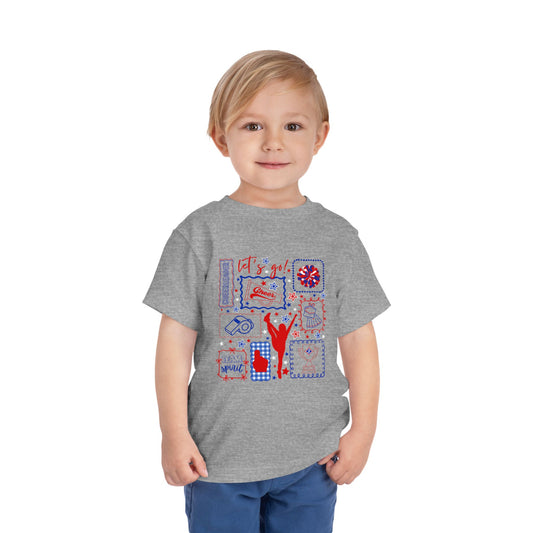 Cheer Icon Grid Toddler Short Sleeve Tee