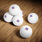Ping Pong Balls (6-Pack) with Jefferson J Diamond Logo — Table Tennis Balls for Practice, Clubs & Gifts