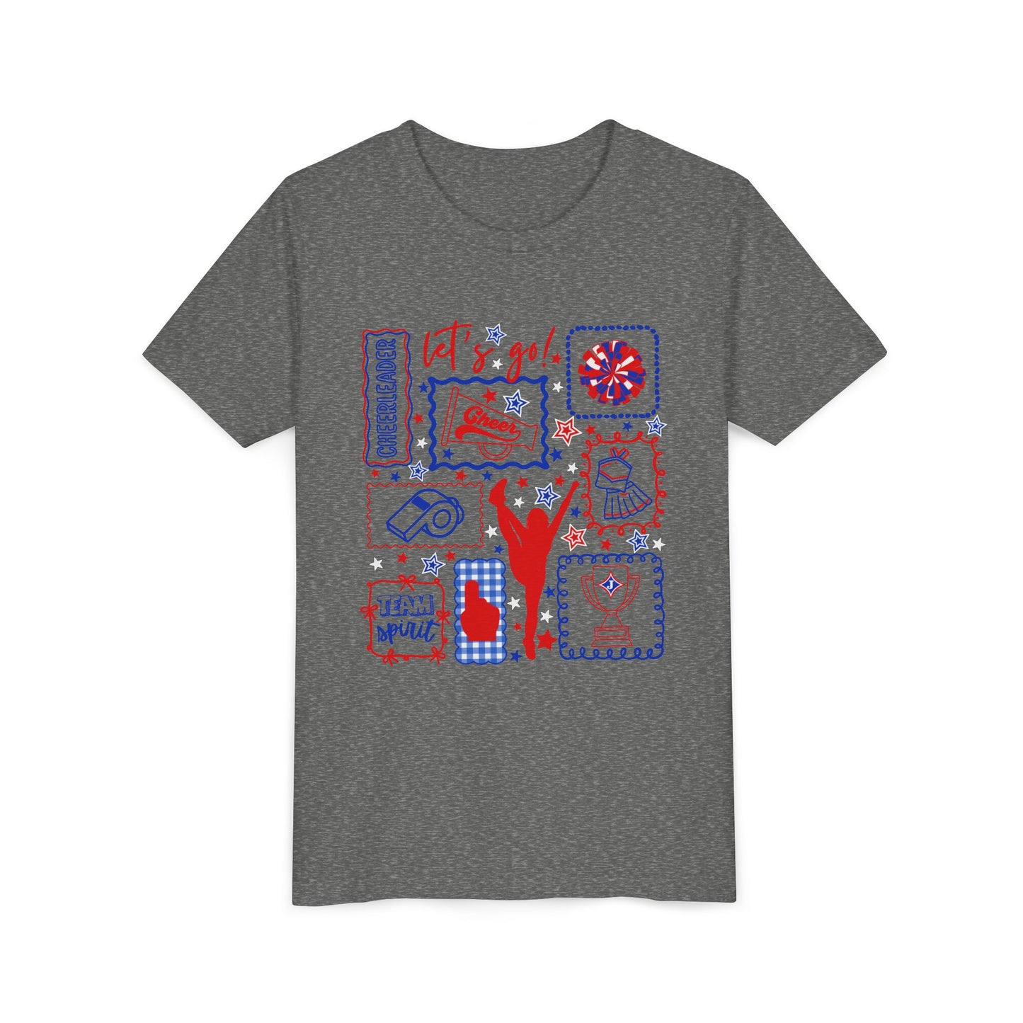 Cheer Icon Grid Youth Short Sleeve Tee