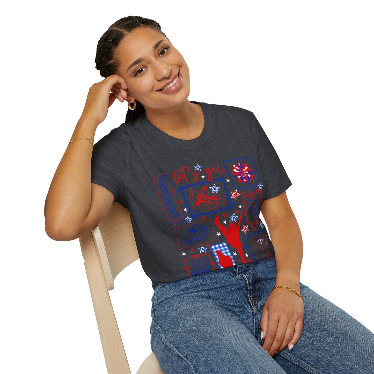 Cheer Icon Grid Short Sleeve Tee (Gildan)