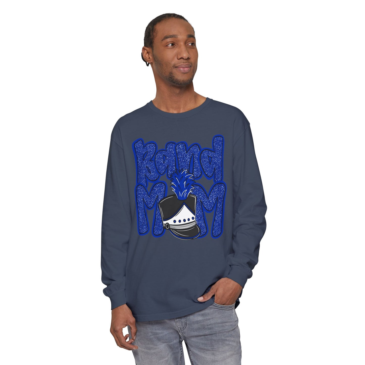 Band Mom Hat Long Sleeve Tee (Comfort Colors)