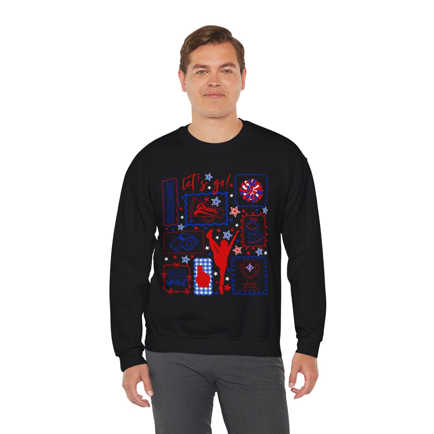 Cheer Icon Grid Sweatshirt (Gildan)