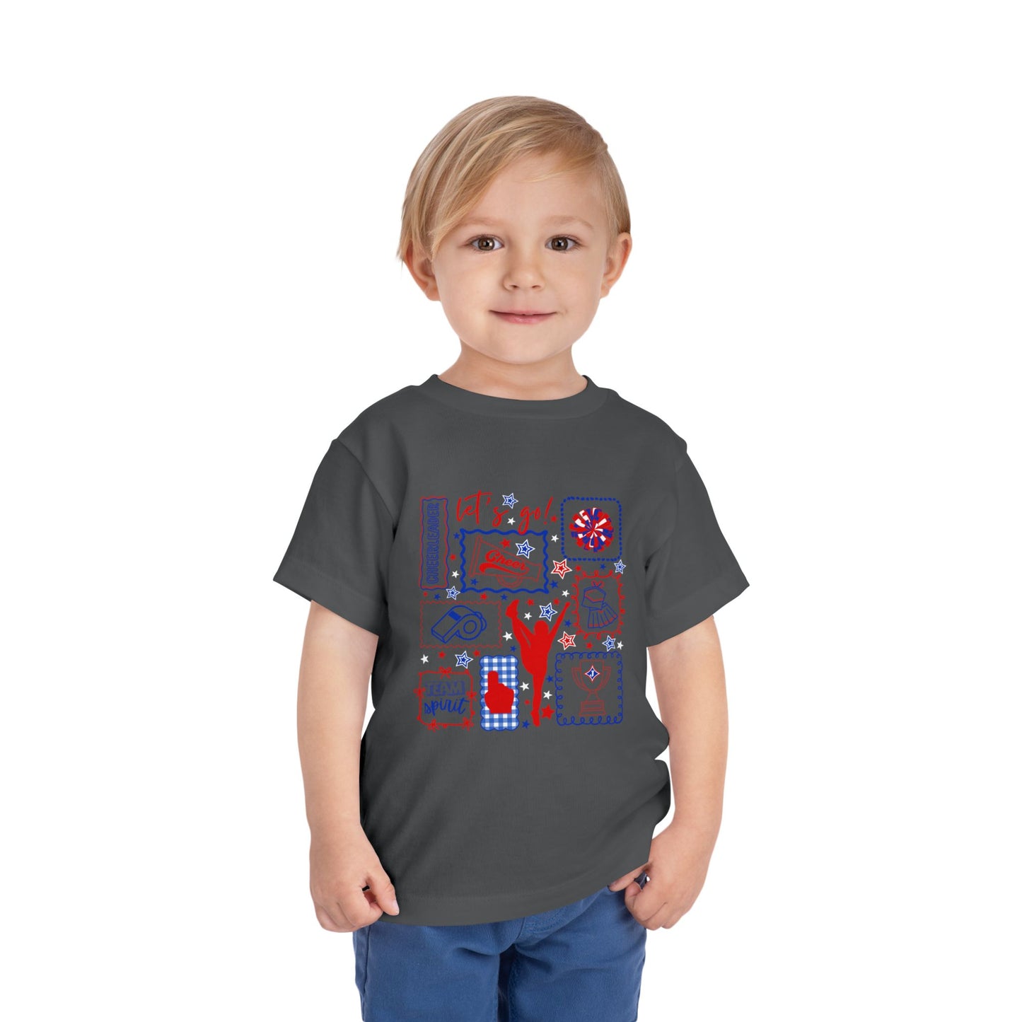 Cheer Icon Grid Toddler Short Sleeve Tee
