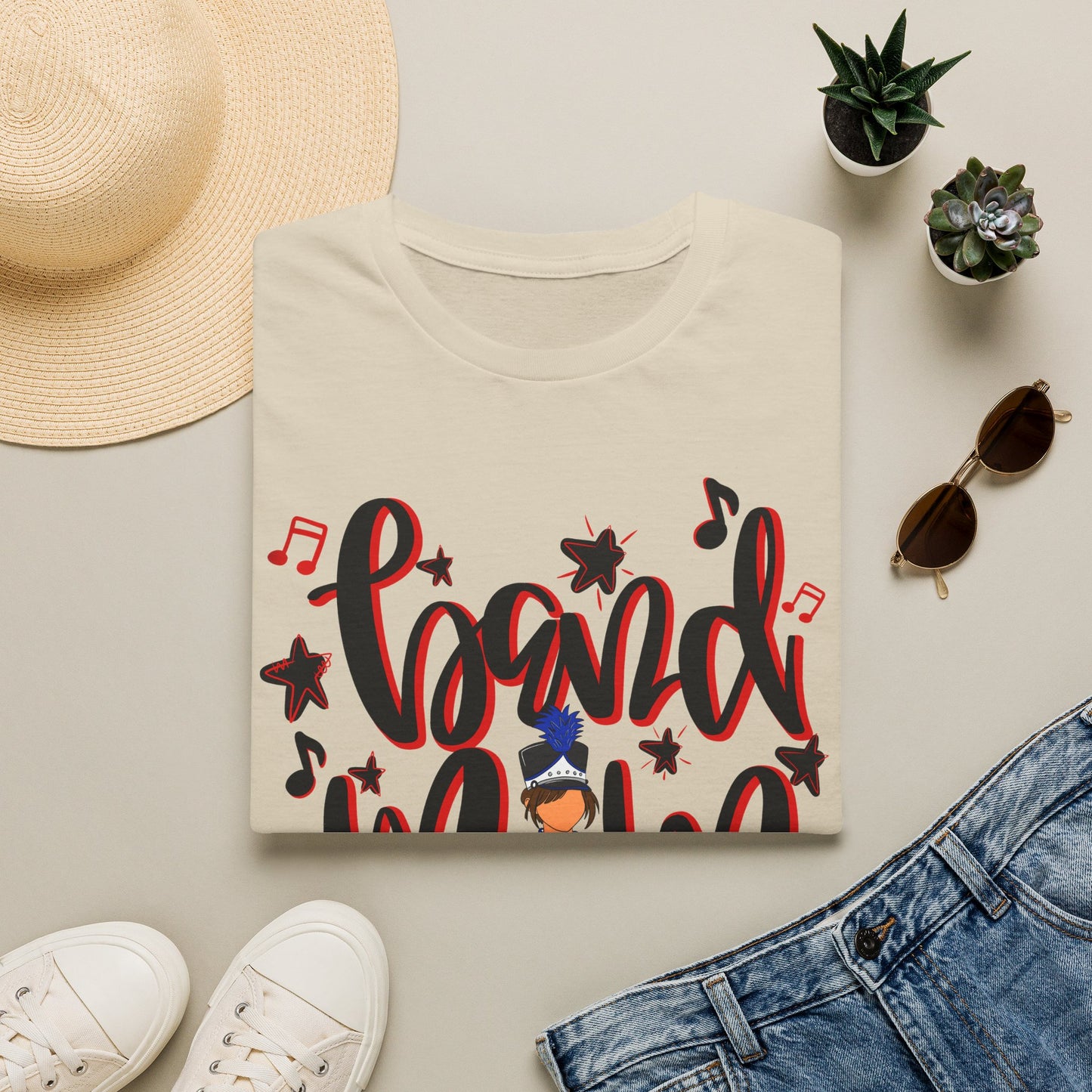 Band Mom Red Girl Short Sleeve Tee (Gildan)