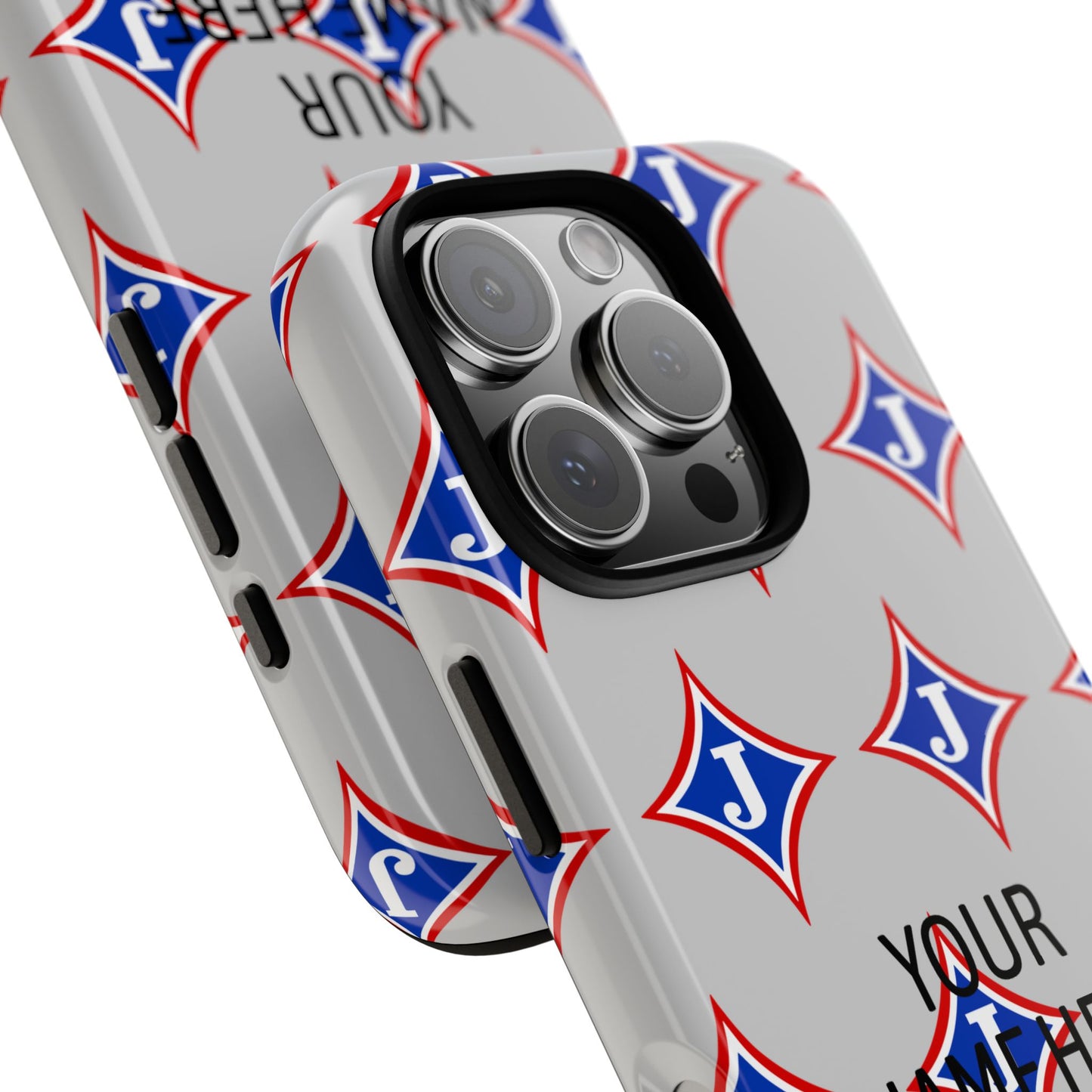 Jefferson J Diamond Personalized Tough Phone Case (Add Your Name)