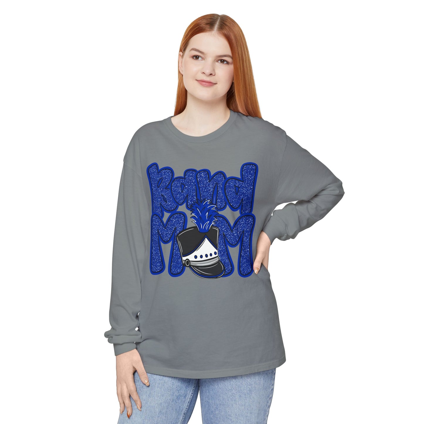 Band Mom Hat Long Sleeve Tee (Comfort Colors)