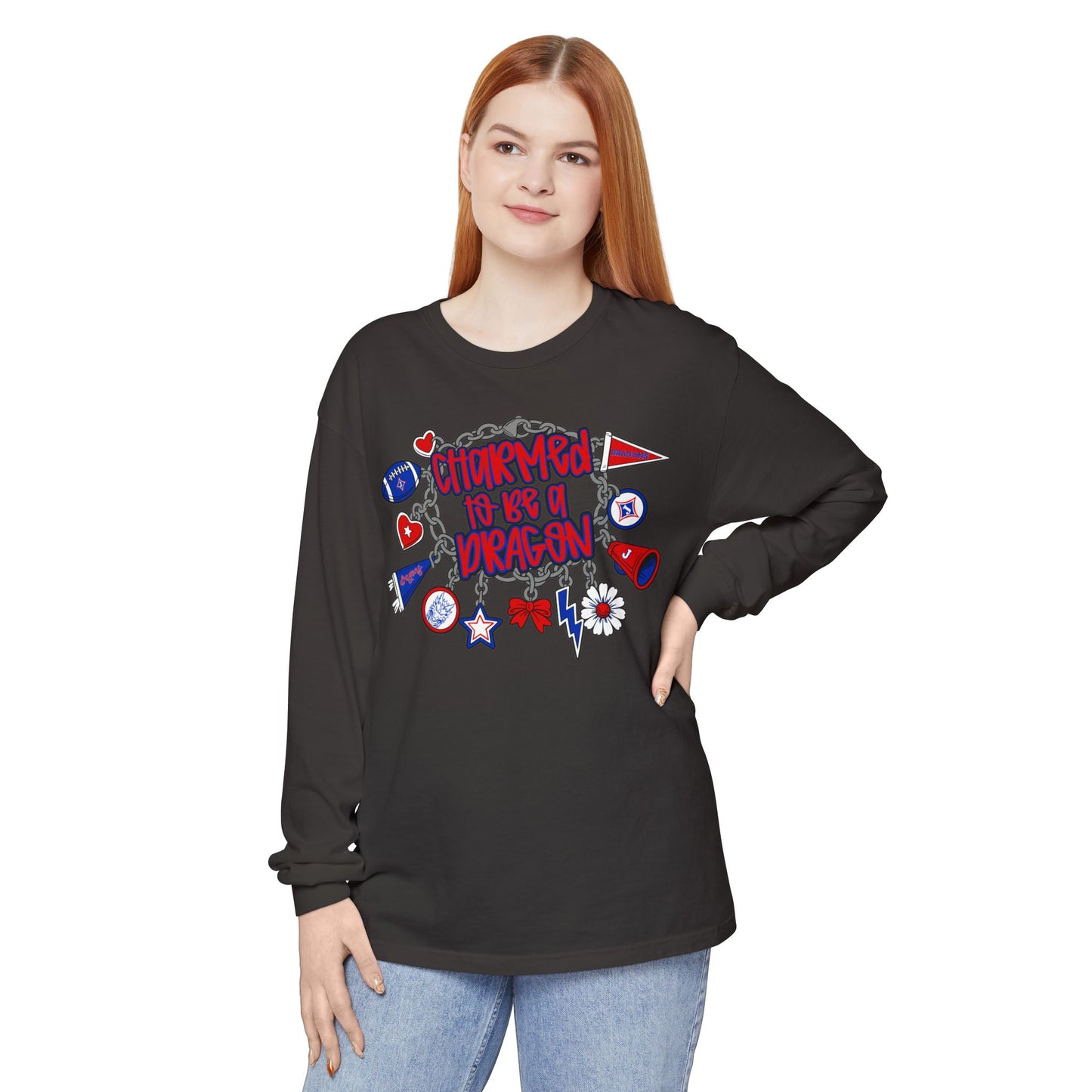Charmed To Be A Dragon Long Sleeve Tee (Comfort Colors)