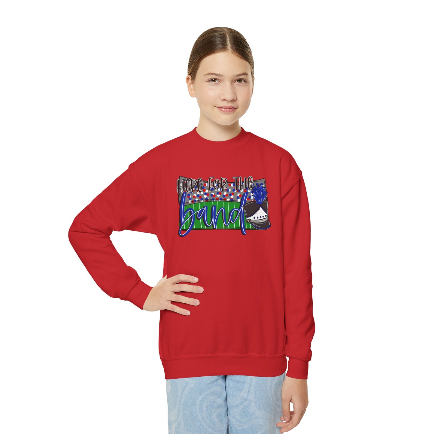 Here For The Band Youth Crewneck Sweatshirt
