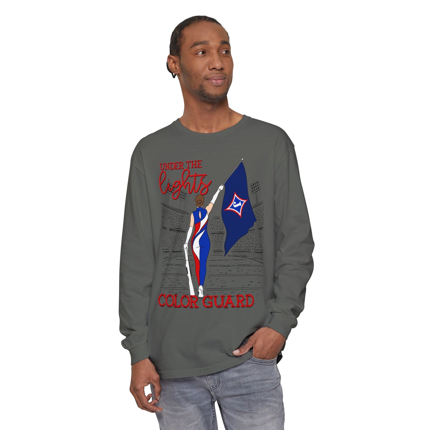 Under The Lights Color Guard Long Sleeve Tee (Comfort Colors)