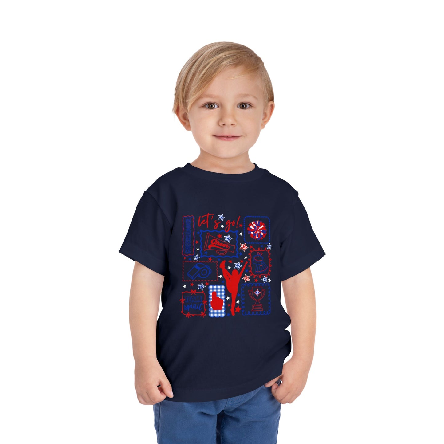 Cheer Icon Grid Toddler Short Sleeve Tee