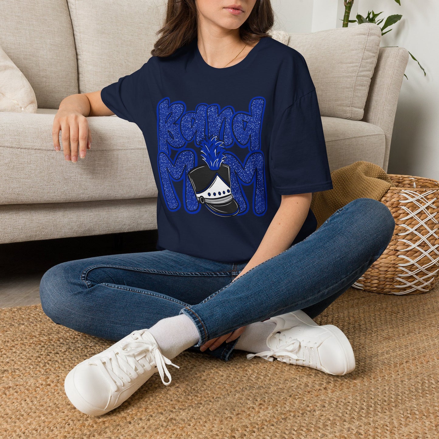 Band Mom Hat Short Sleeve Tee (Gildan)
