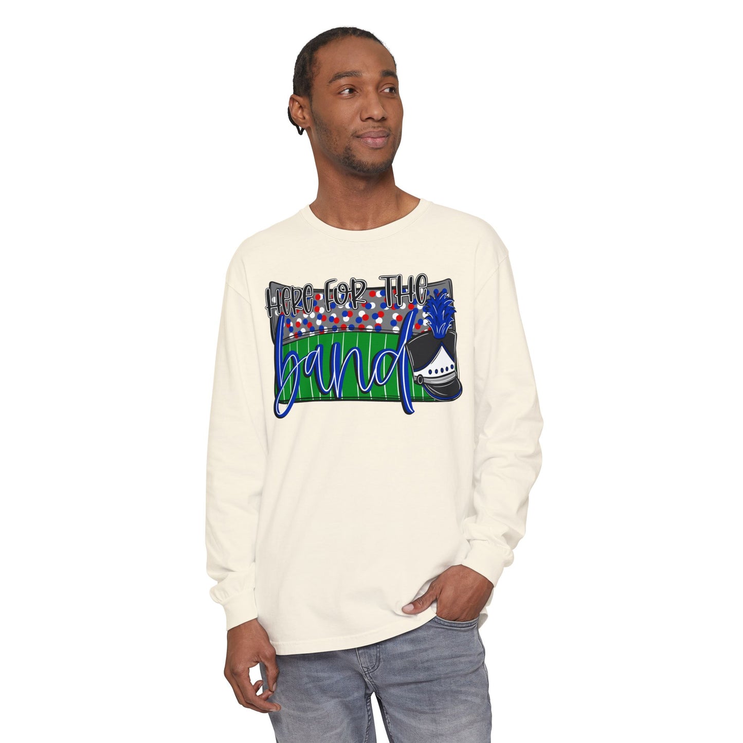Here For The BandLong Sleeve Tee (Comfort Colors)