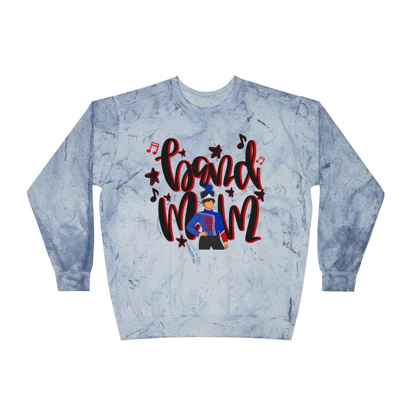 Band Mom Red Boy Tie Dye Sweatshirt