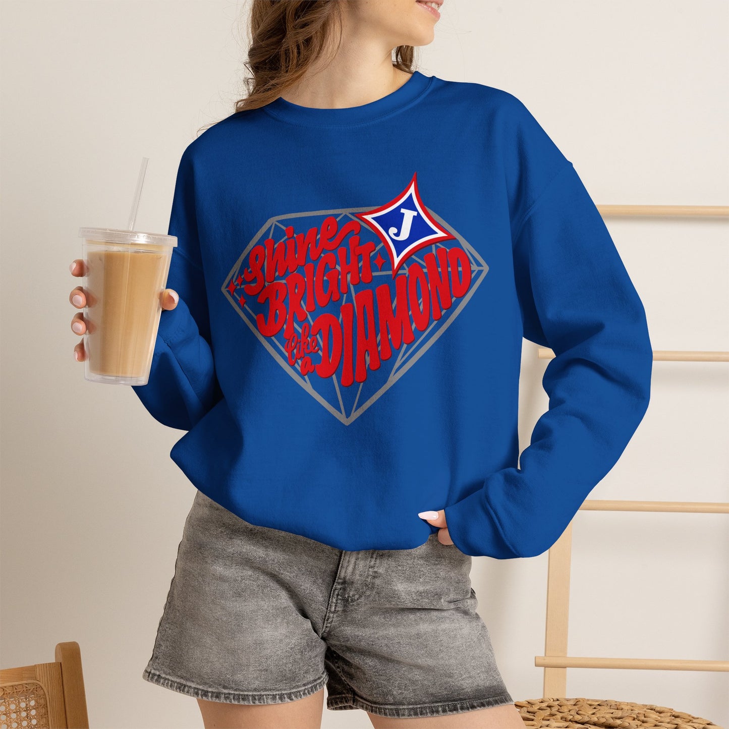 Shine Bright Like A Diamond Sweatshirt (Gildan)