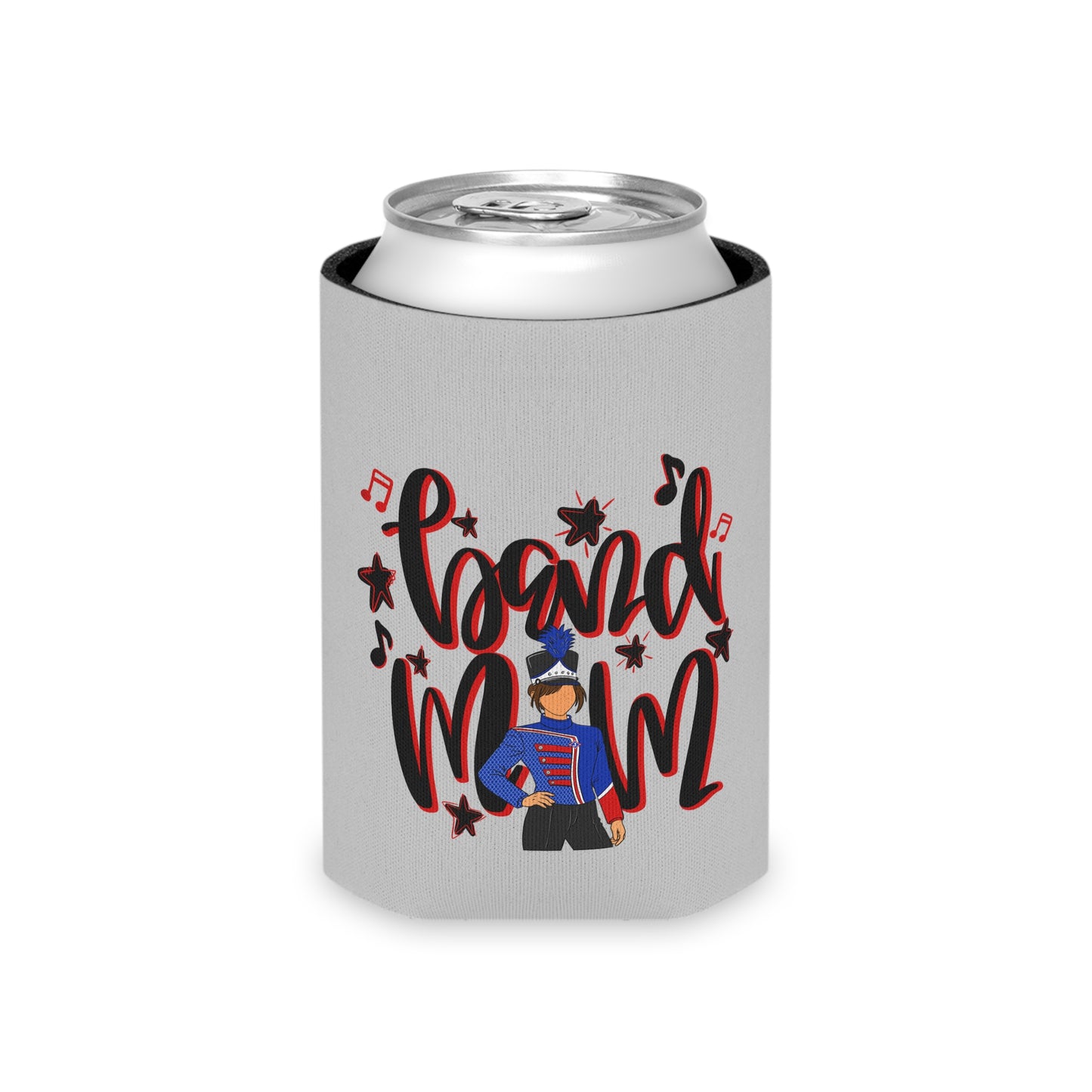 Band Mom Red Girl Can Cooler