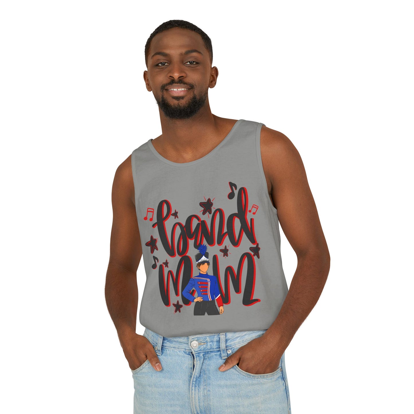 Band Mom Red Boy UnisexTank Top (Comfort Colors)