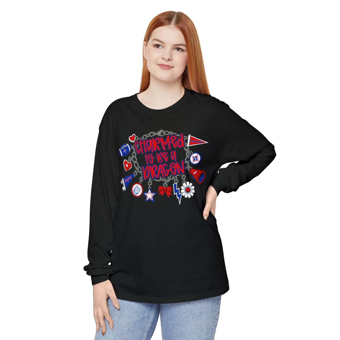 Charmed To Be A Dragon Long Sleeve Tee (Comfort Colors)