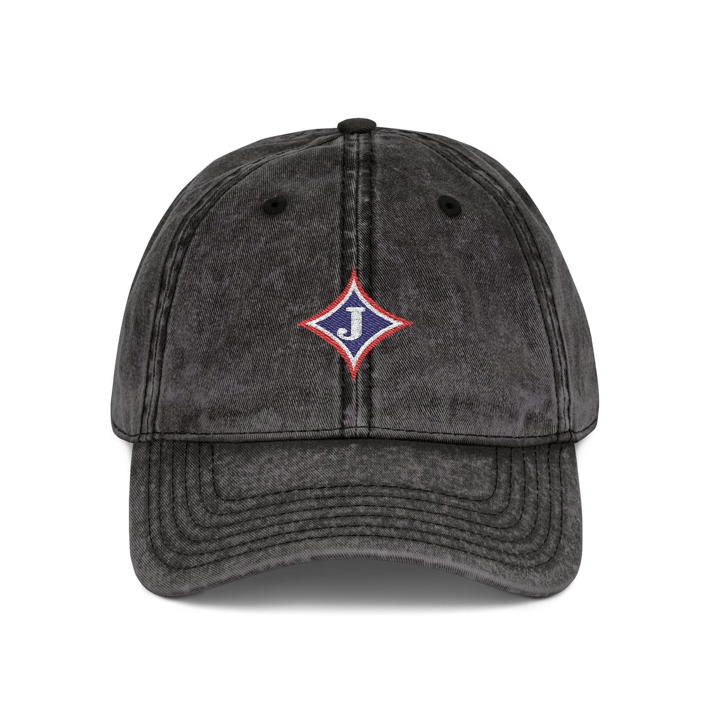 Jefferson J Diamond Vintage Embroidered Baseball Cap