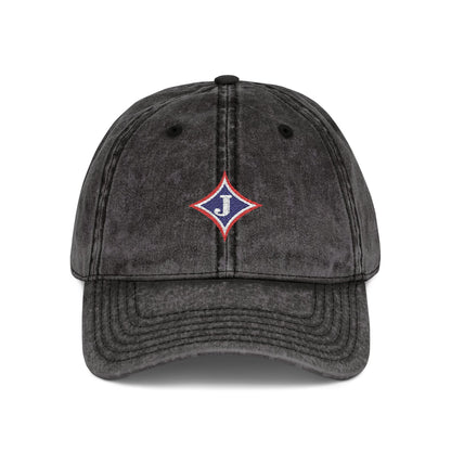 Jefferson J Diamond Vintage Embroidered Baseball Cap