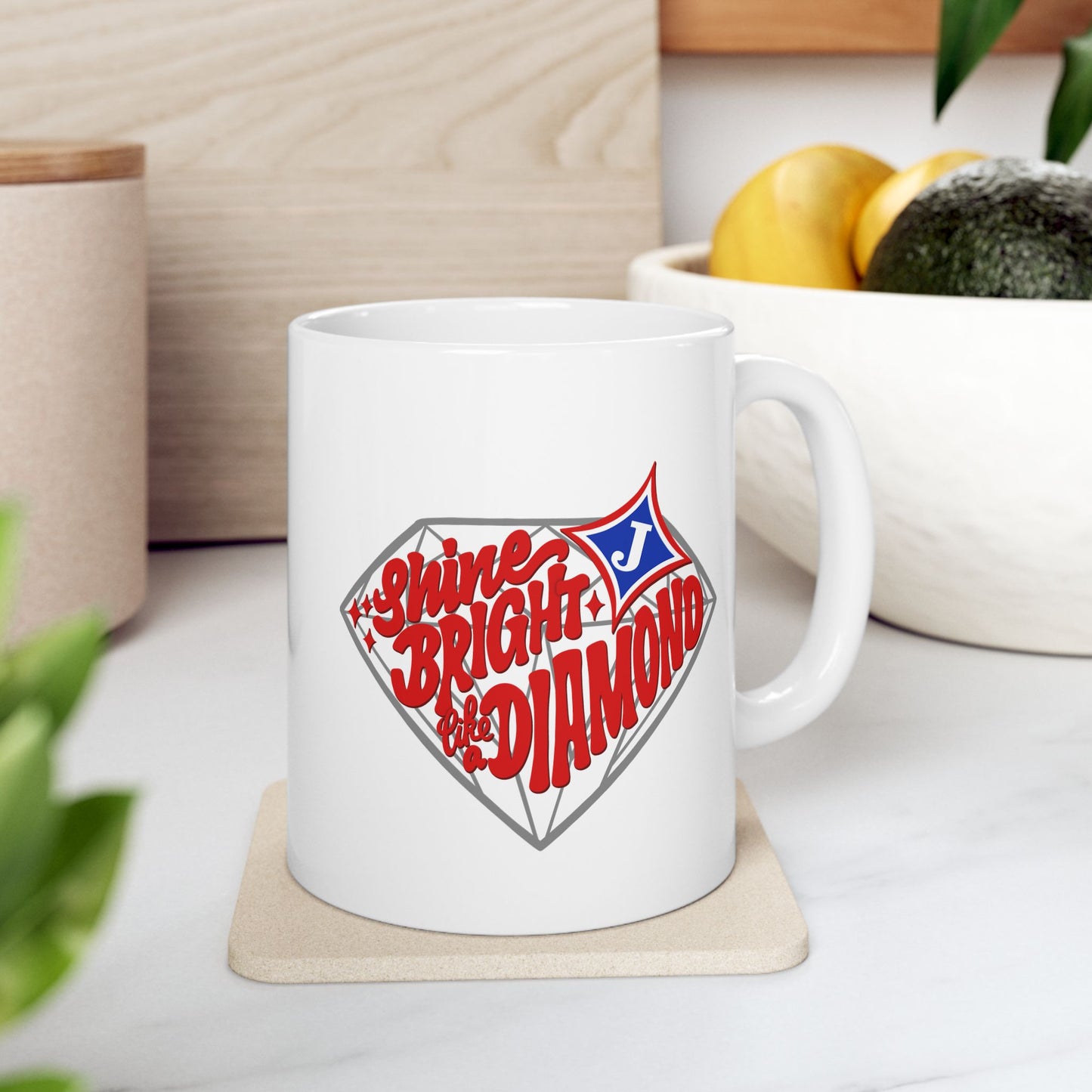 Shine Bright Like A Diamond Ceramic Mug — 11oz & 15oz Coffee Cup